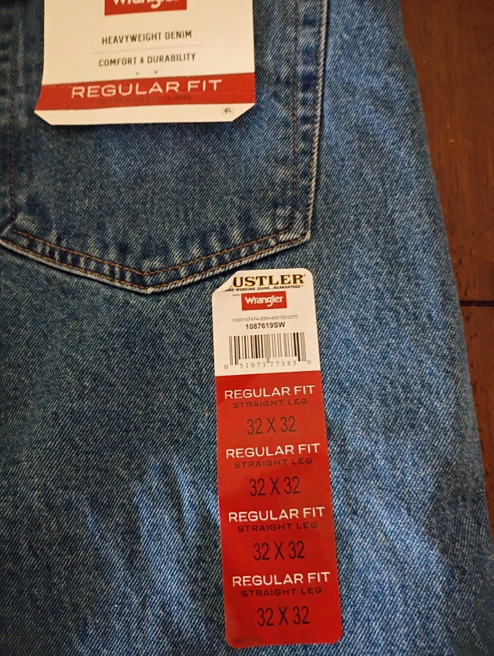 Wrangler Rustler Straight Leg Blue Denim Jeans